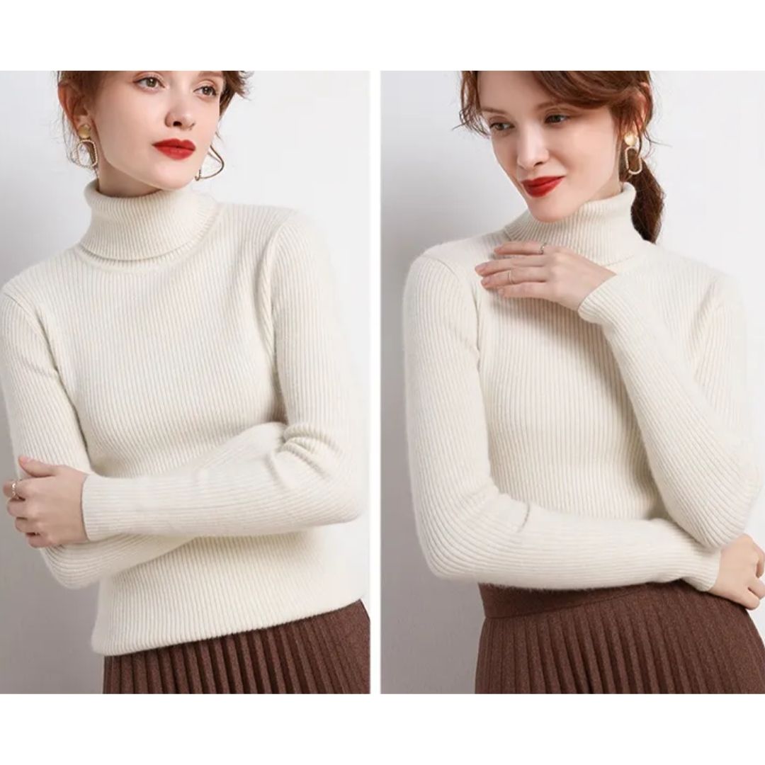 Xaylia Jumper | Women’s Autumn Ribbed Turtleneck Knit Jumper