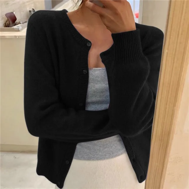 Imogene Cardigan | Women’s Winter Round Neck Knit Cardigan