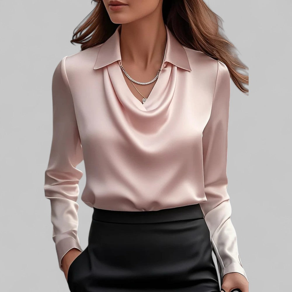 Ezri Blouse | Women’s Winter Elegant Drape Neck Blouse