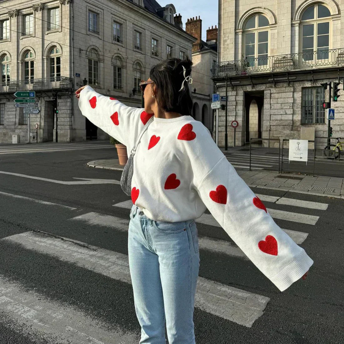 Winx Jumper | Women’s Autumn Heart Pattern Knitted Jumper