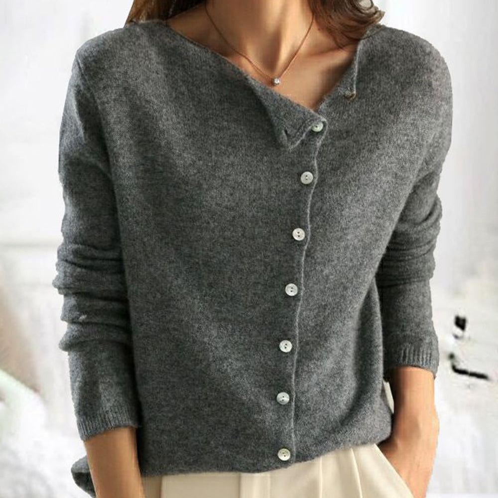 Eleanor Sweater | Cashmere Cardigan with Button Autumn