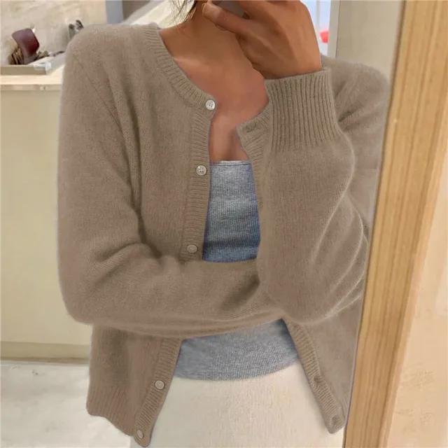 Imogene Cardigan | Women’s Winter Round Neck Knit Cardigan