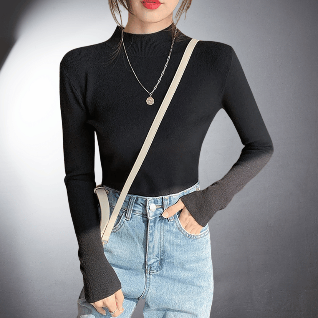 Venice Jumper | Slim Fit Mock Neck Long Sleeve Winter Jumper