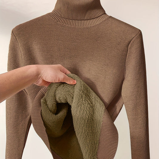 Xandrea Jumper | Women’s Winter Fleece-Lined Turtleneck Jumper
