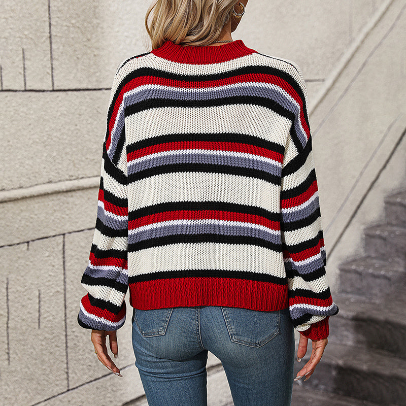 Yarina Jumper | Women's Autumn Striped Knitted Jumper