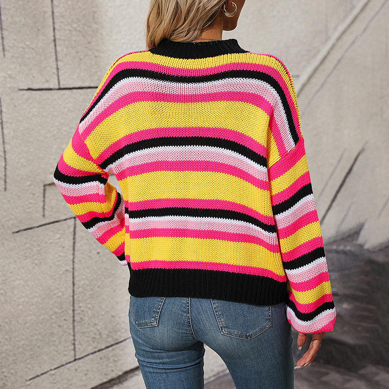 Yarina Jumper | Women's Autumn Striped Knitted Jumper