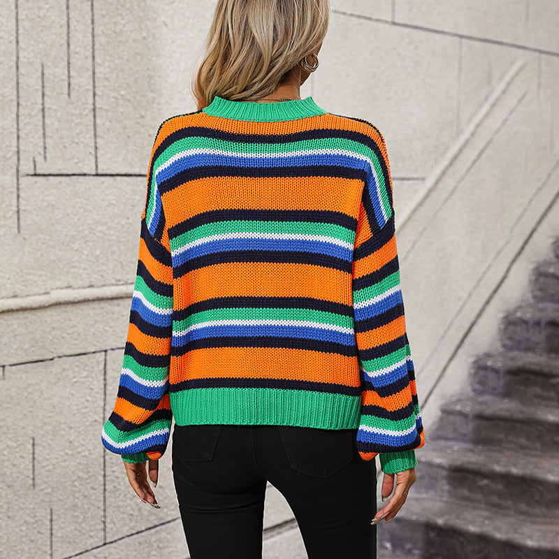 Yarina Jumper | Women's Autumn Striped Knitted Jumper