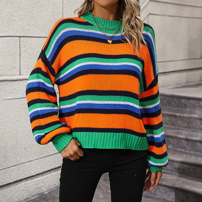 Yarina Jumper | Women's Autumn Striped Knitted Jumper
