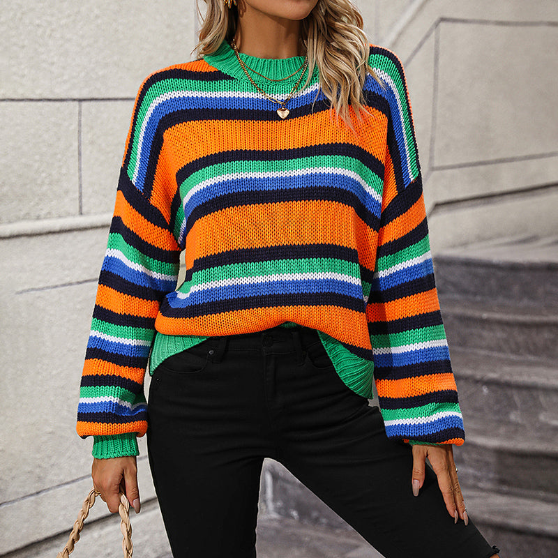 Yarina Jumper | Women's Autumn Striped Knitted Jumper
