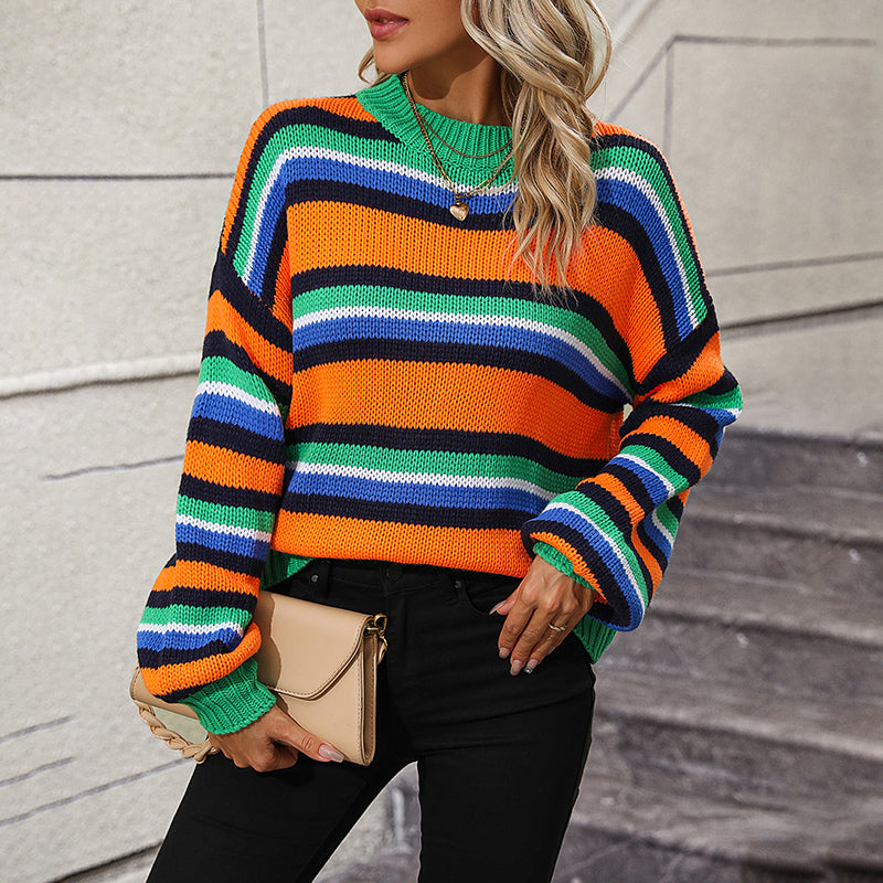 Yarina Jumper | Women's Autumn Striped Knitted Jumper