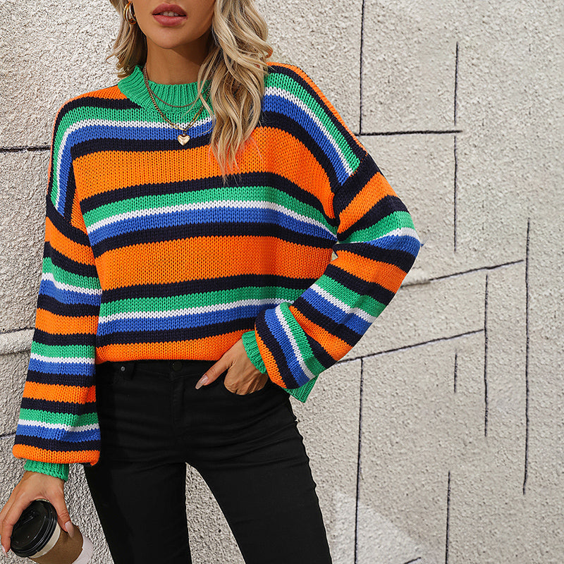 Yarina Jumper | Women's Autumn Striped Knitted Jumper