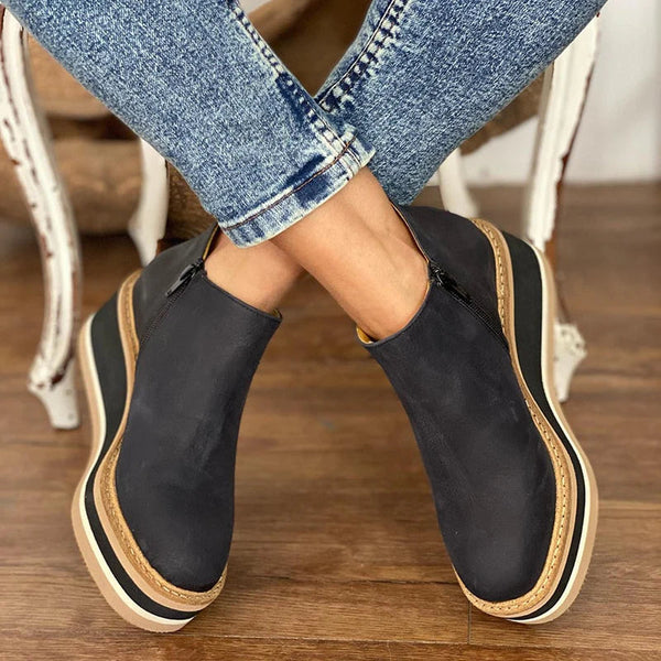 Ivara Boots | Women’s Winter Comfortable Zip Ankle Boots