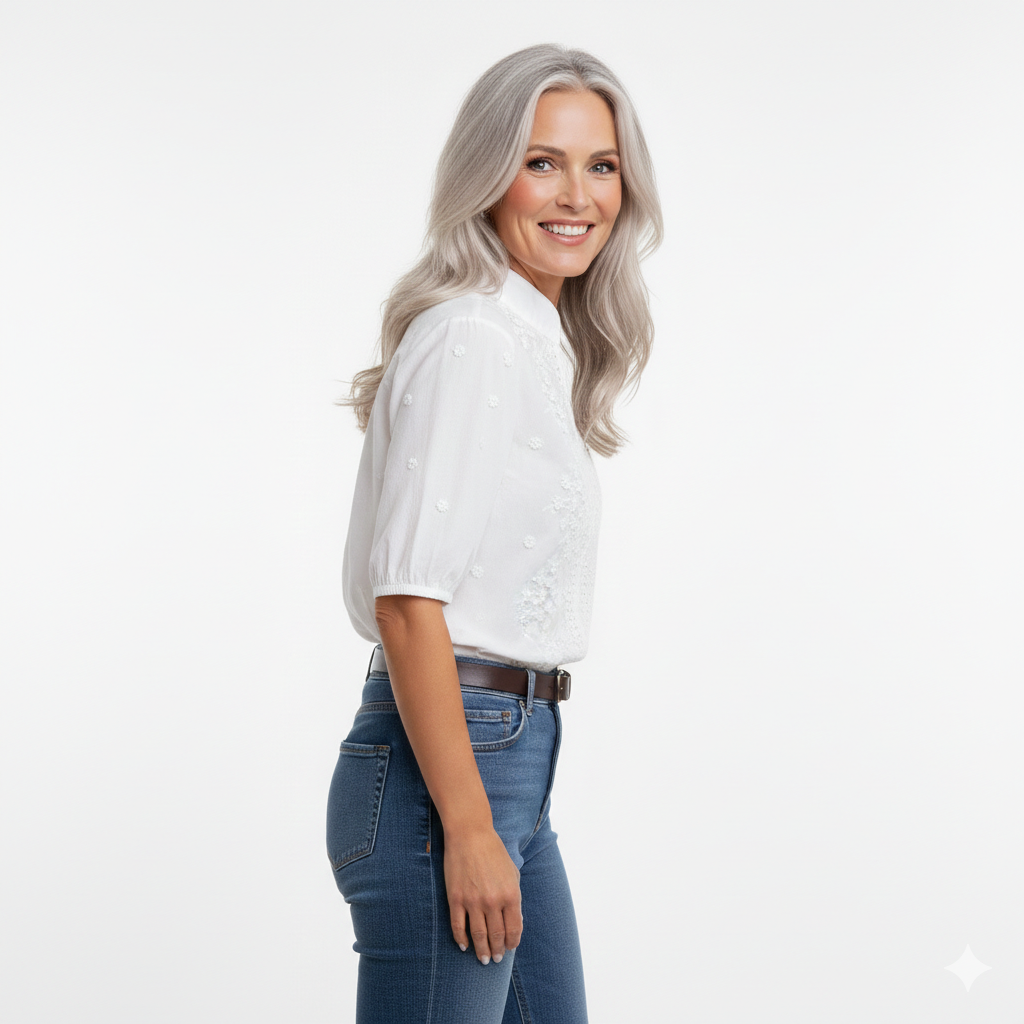 Sonora Blouse | White Elegant Women's Blouse |
