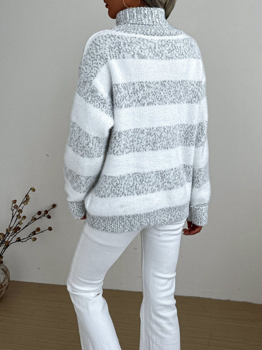Wanona Jumper | Winter Striped Turtleneck Knitted Jumper