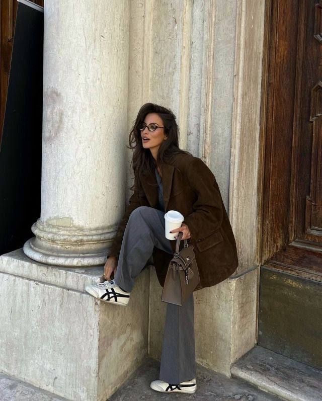 Tamra Blazer | Autumn Suede Tailored Blazer