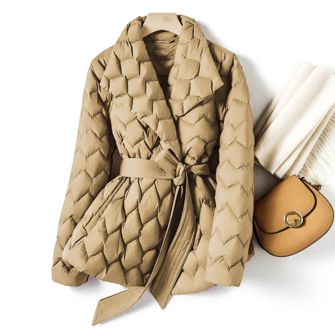 Hajar Jacket | Women’s Winter Belted Puffer Jacket