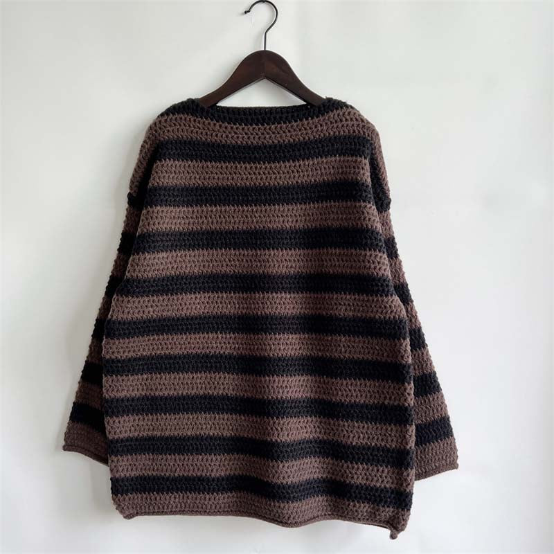 Yeona Jumper | Women's Autumn Striped Crochet Jumper