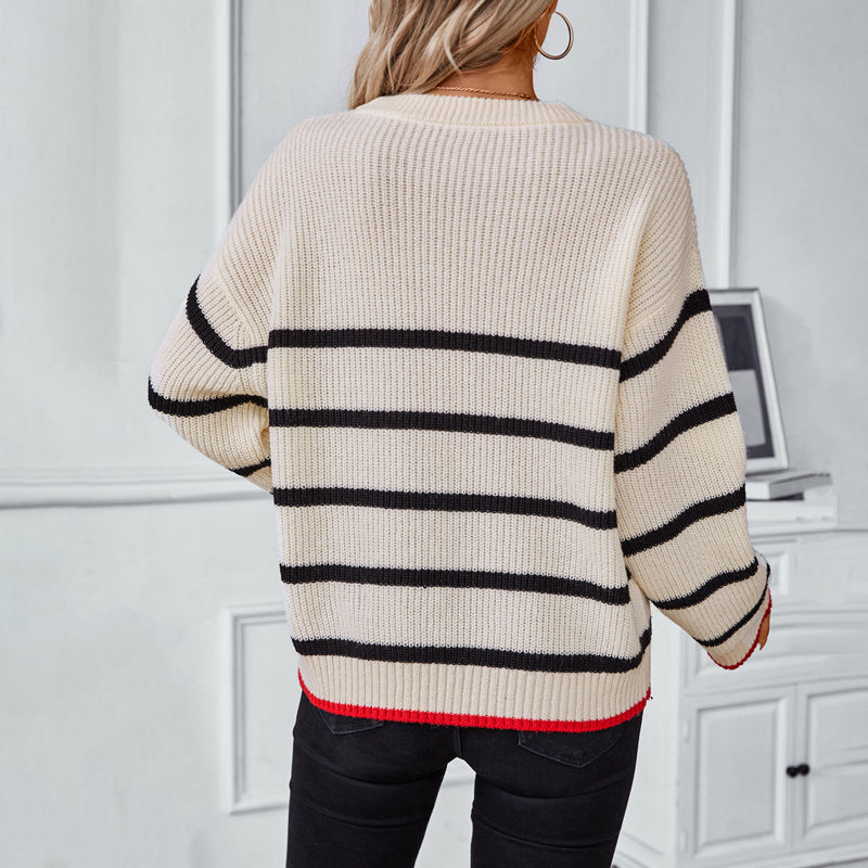 Yenna Jumper | Women's Autumn Striped Knitted Jumper