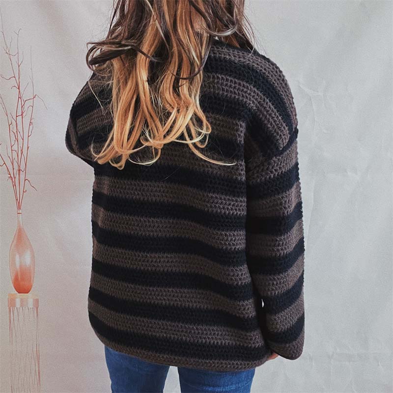 Yeona Jumper | Women's Autumn Striped Crochet Jumper