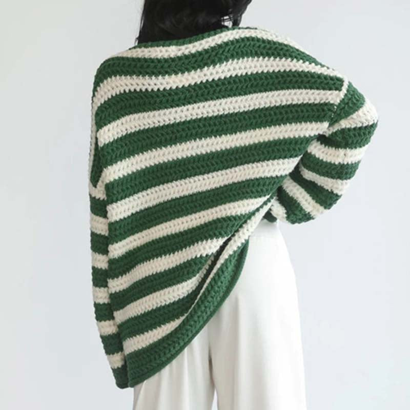 Yeona Jumper | Women's Autumn Striped Crochet Jumper