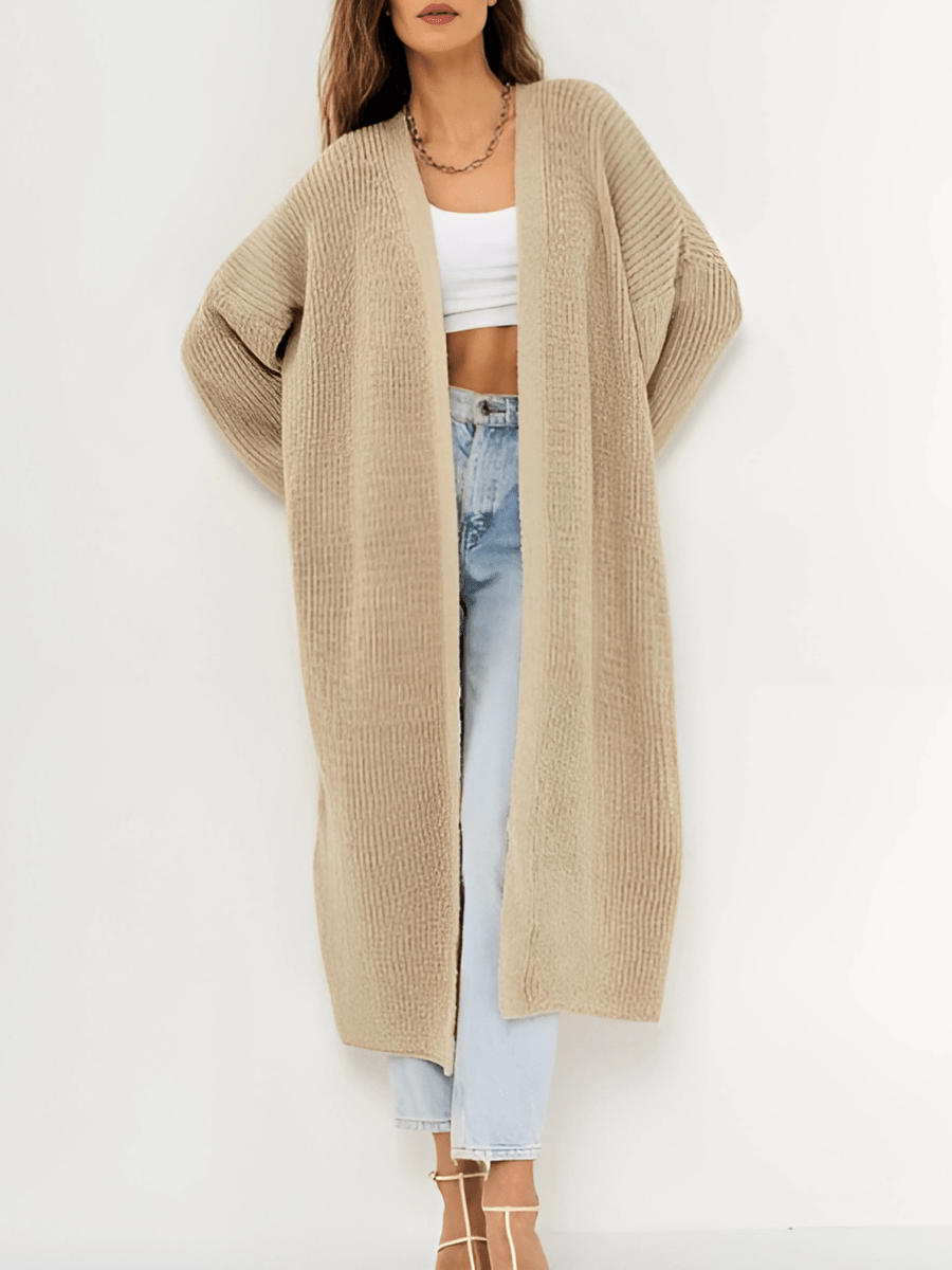 Yarah Cardigan | Women’s Autumn Long Open-Front Knitted Cardigan