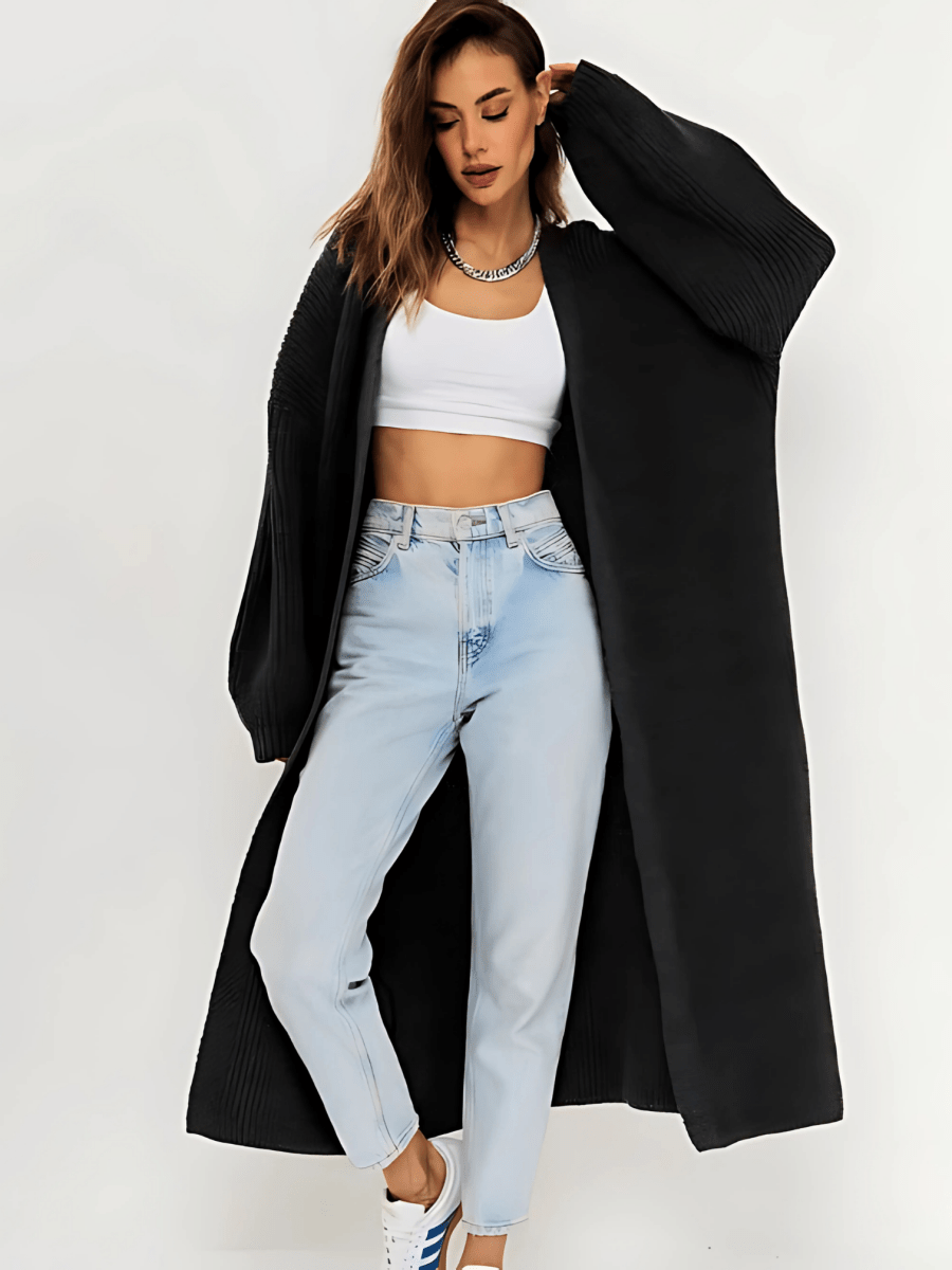 Yarah Cardigan | Women’s Autumn Long Open-Front Knitted Cardigan