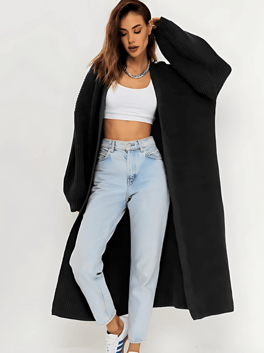 Yarah Cardigan | Women’s Autumn Long Open-Front Knitted Cardigan
