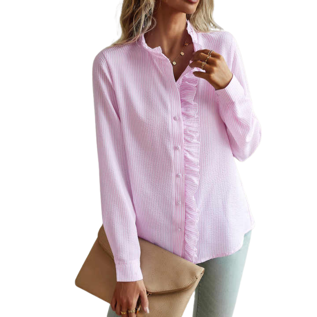 Gia Blouse | Elegant Ruffled Long Sleeve Blouse
