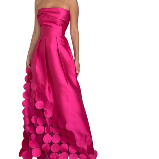 Havina Dress | Tube Top Patchwork Maxi Dress