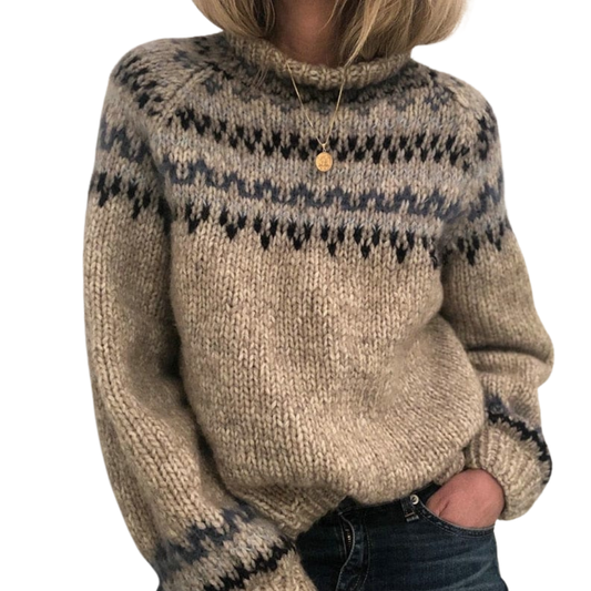 Kirsty Sweater | Chunky Fair Isle Knit Cozy Winter