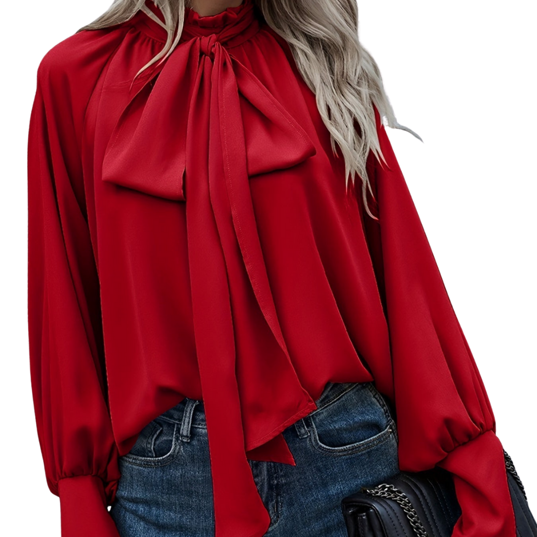 Jude Blouse | Elegant Ruffle Tie-Neck Blouse