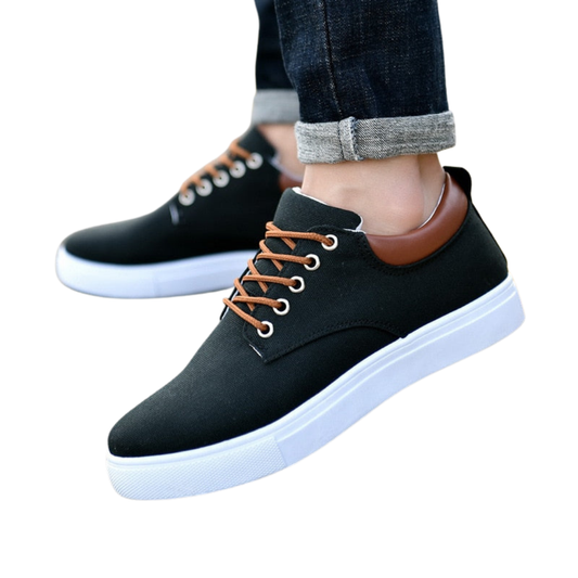 Udell Shoes | Men's Canvas Sneakers with White Sole
