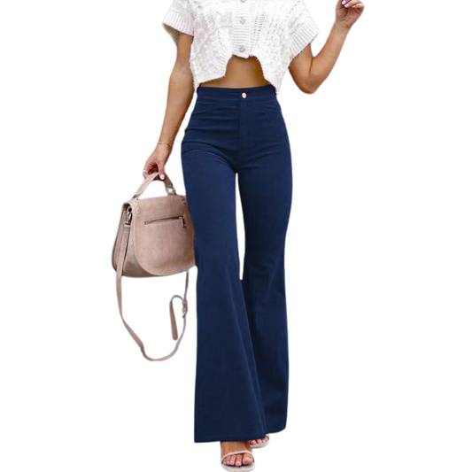 Haizea Pants | High-Waisted Corduroy Flared Pants for Women