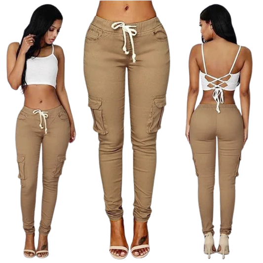 Isela Pants | High-Waisted Skinny Cargo Pants
