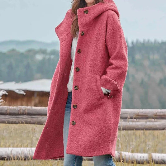 Wyleen Coat | Women’s Winter Hooded Button-Up Coat