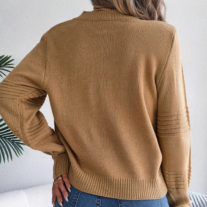 Wendy Jumper | Women’s Autumn Textured Crew-Neck Knitted Jumper