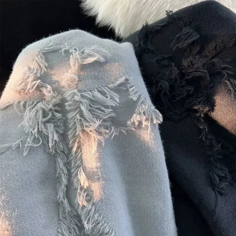 Xahra Jumper | Women’s Autumn Distressed Knitted Jumper