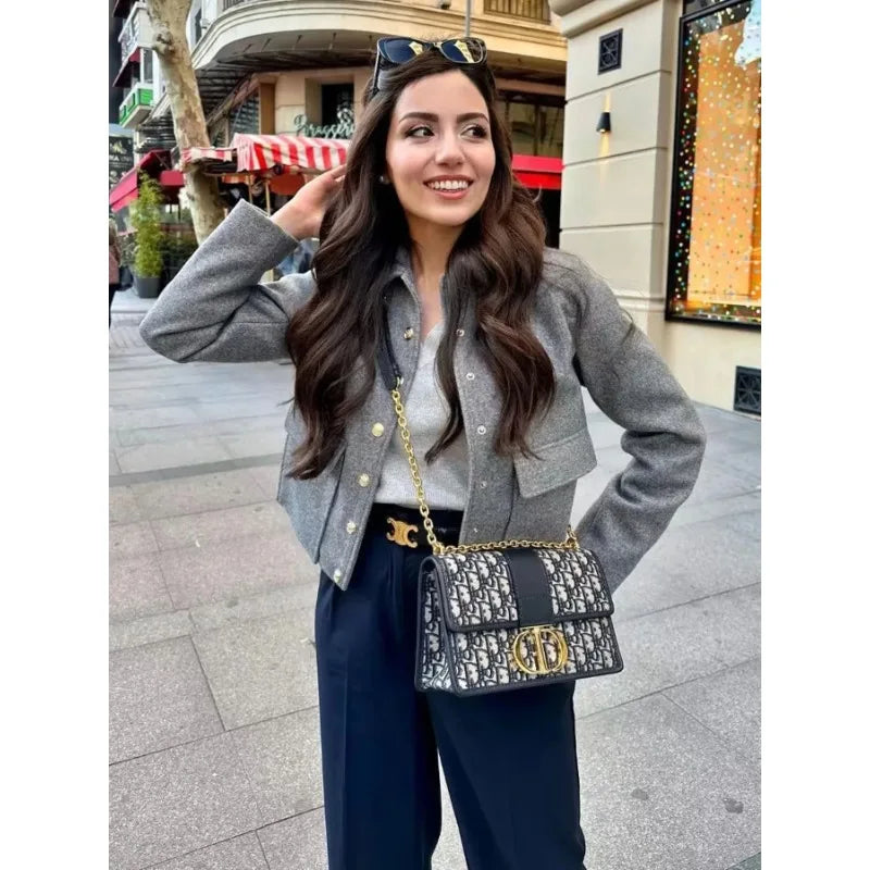 Haya Jacket | Women’s Winter Cropped Button Jacket