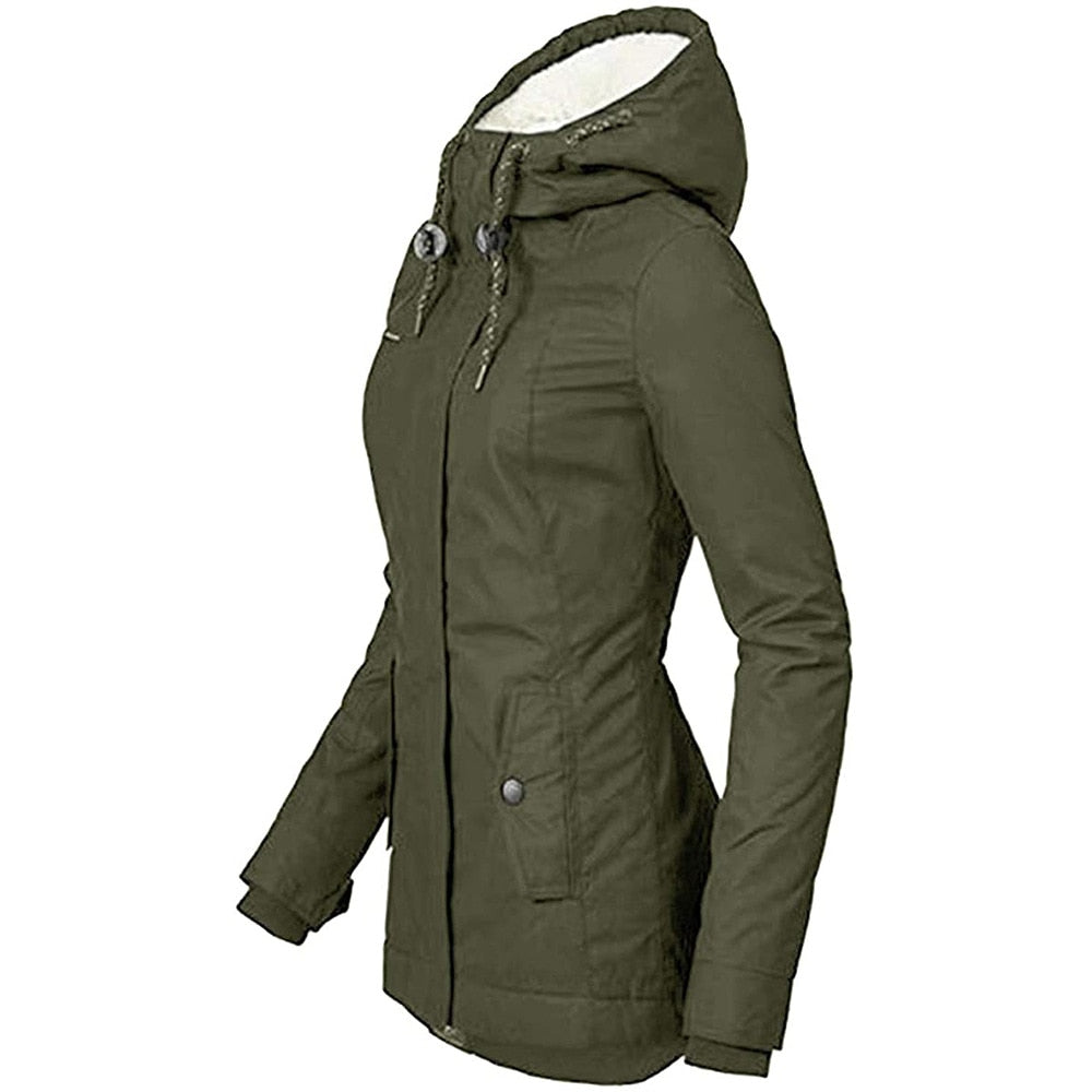 Vesna Jacket | Winter Hooded Fleece-Lined Parka Jacket