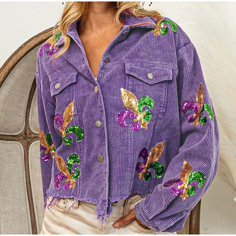 Wareen Jacket | Women’s Autumn Embroidered Corduroy Jacket