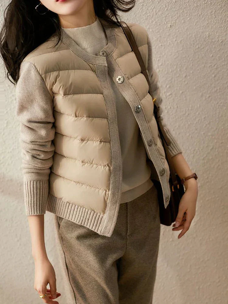 Xuanna Jacket | Women's Padded Knitted Button-Up Jacket