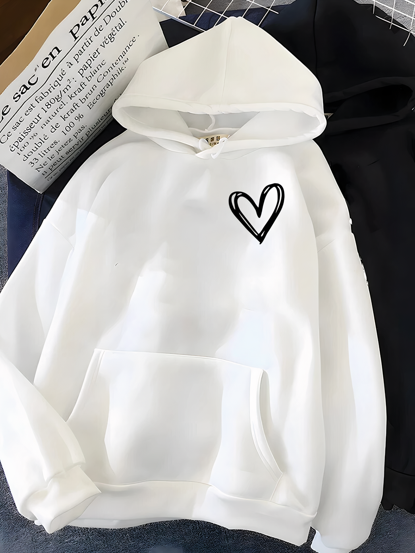 Yaffa Hoodie | Women’s Winter Casual Heart Print Hoodie