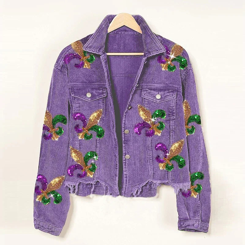 Wareen Jacket | Women’s Autumn Embroidered Corduroy Jacket