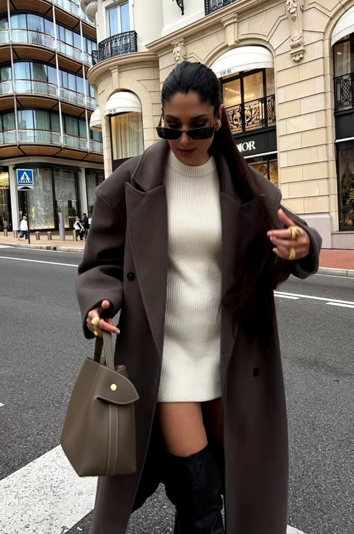 Sassa Coat | Autumn Elegant Double-Breasted Long Wool Coat
