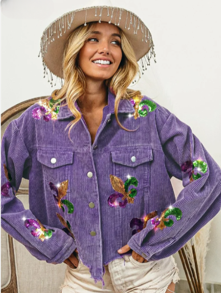 Wareen Jacket | Women’s Autumn Embroidered Corduroy Jacket