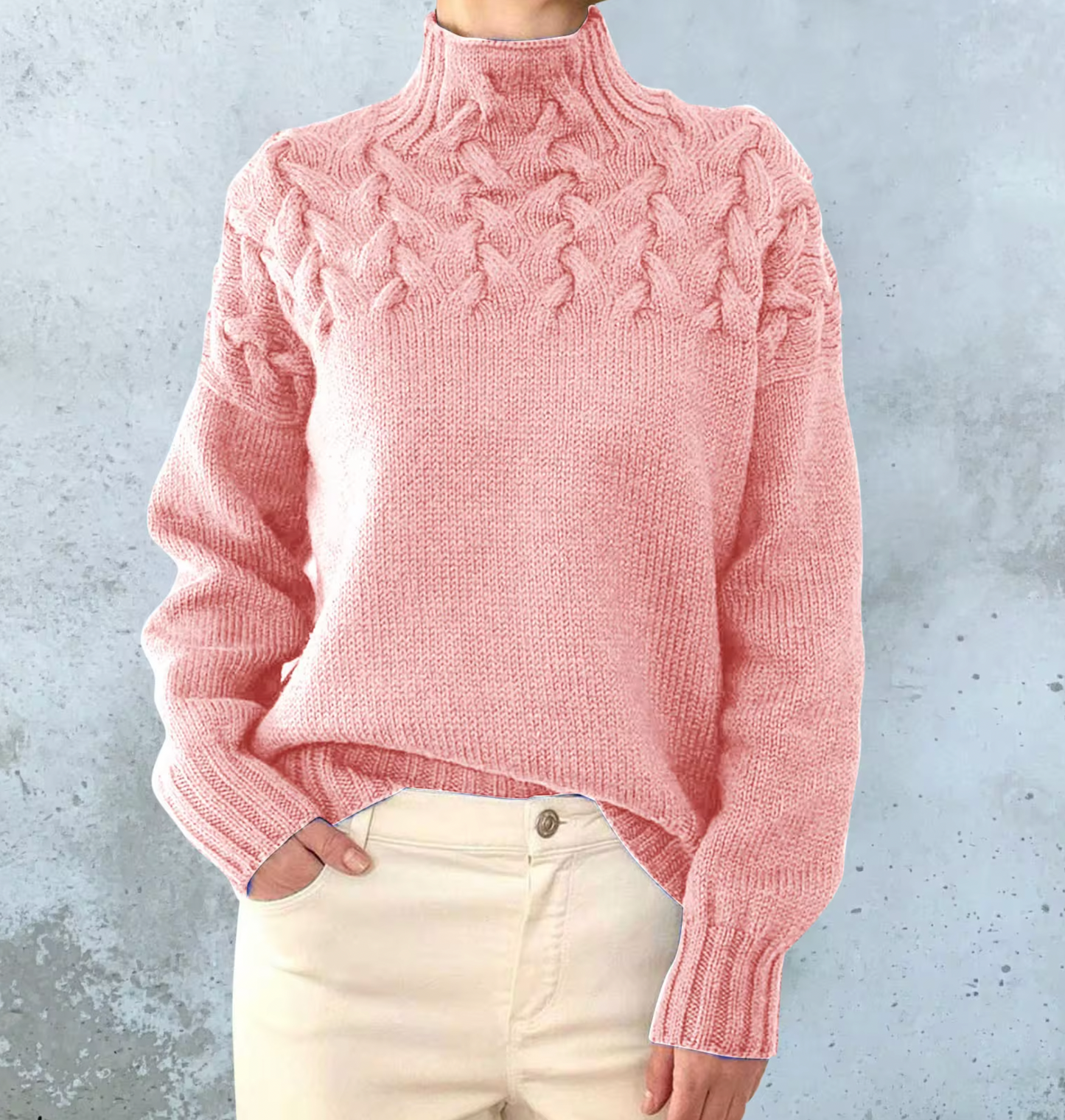 Wisteria Jumper | Women’s Winter High-Neck Cable-Knit Jumper
