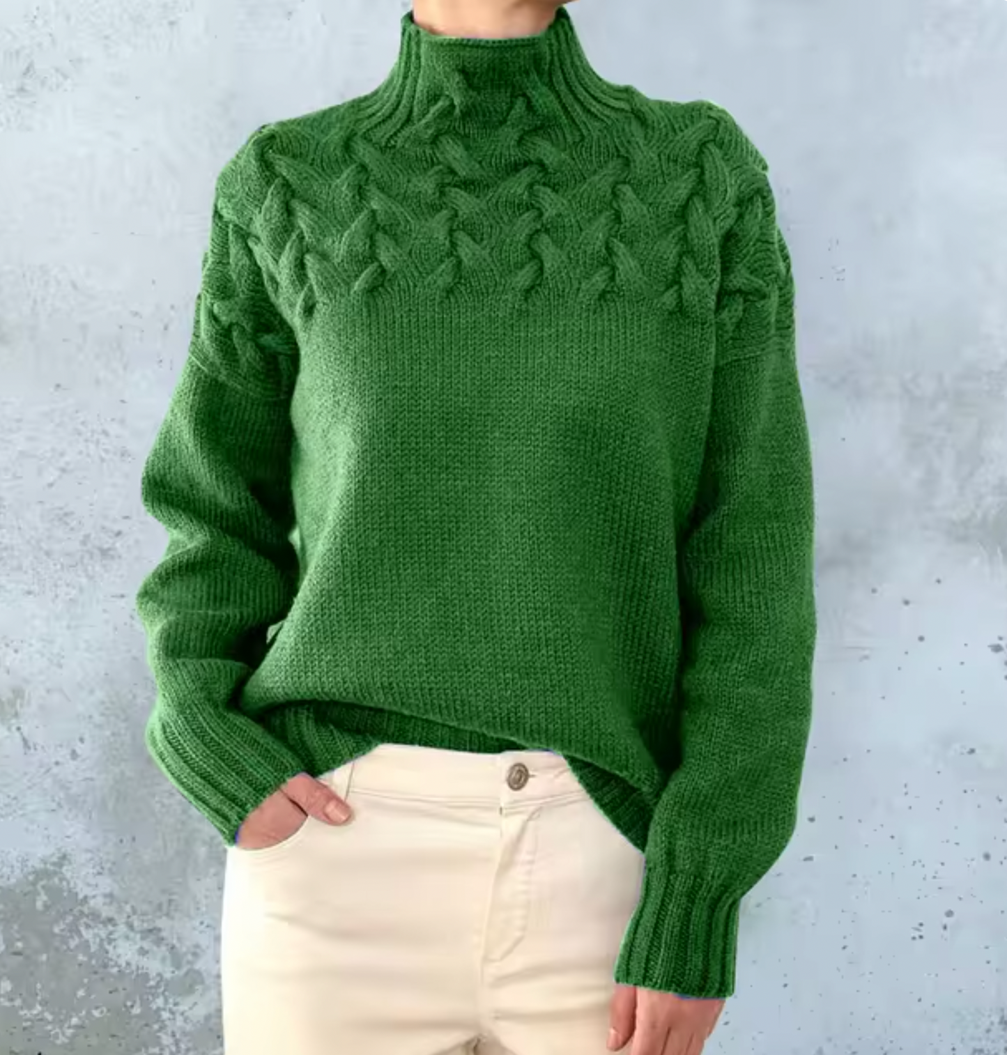 Wisteria Jumper | Women’s Winter High-Neck Cable-Knit Jumper
