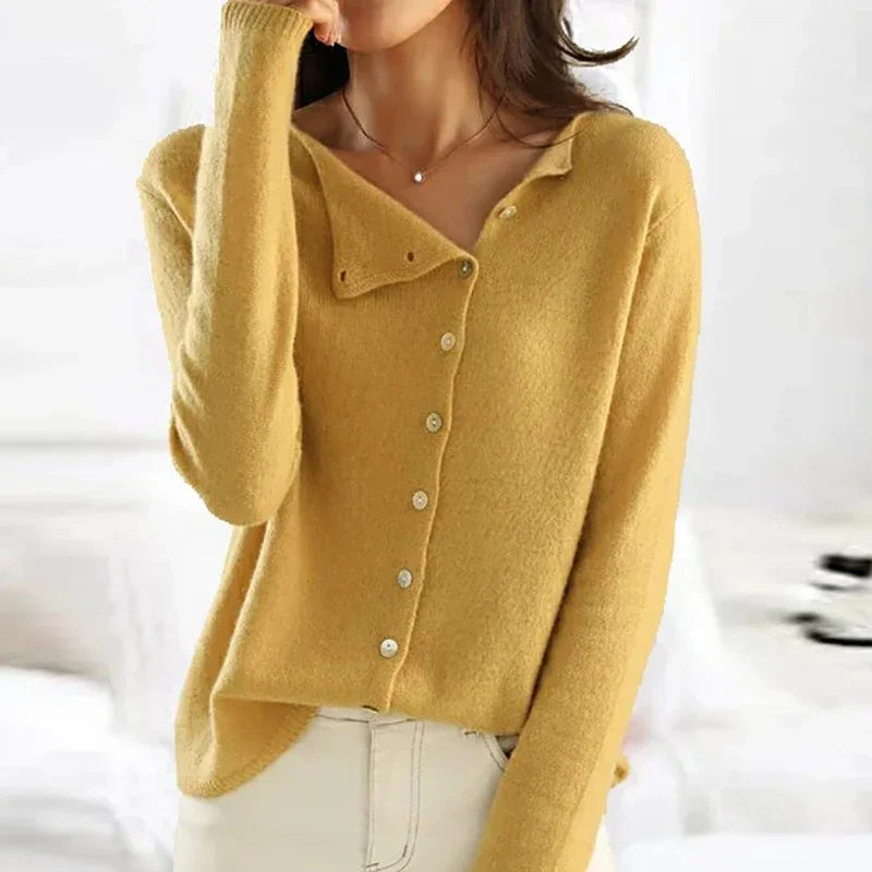 Eleanor Sweater | Cashmere Cardigan with Button Autumn