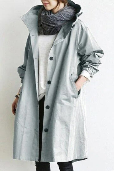 Vigga Coat | Autumn Lightweight Oversized Button Coat