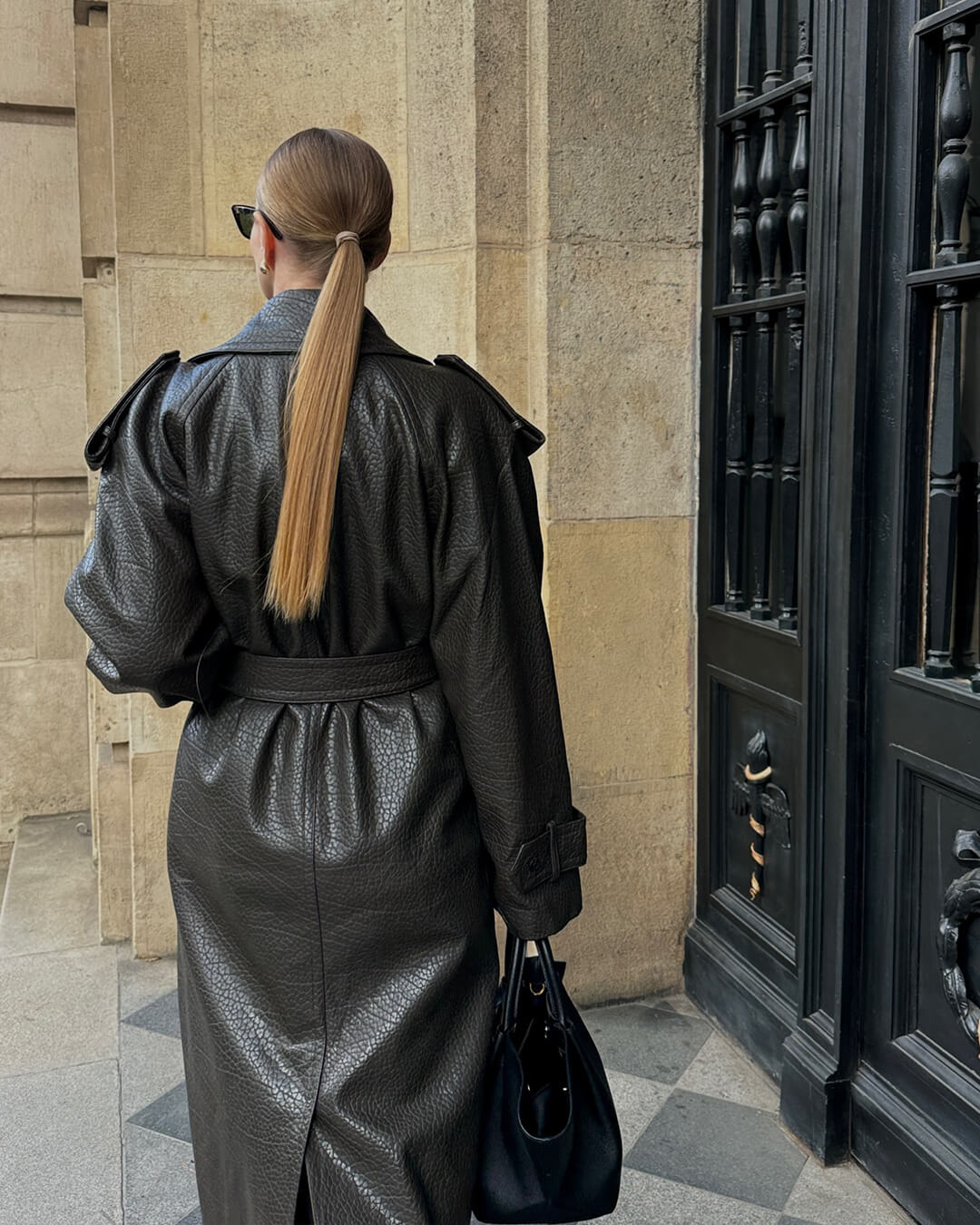 Haelyn Trench Coat | Women’s Winter Belted Leather Trench Coat